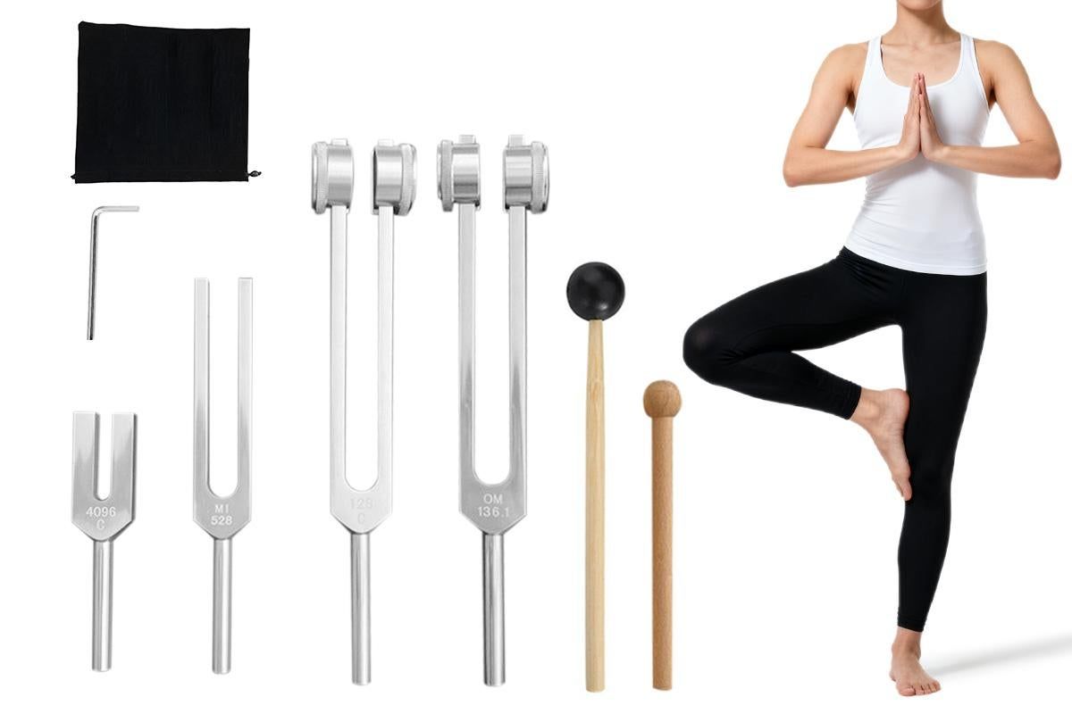 4PCS Tuning Fork Set With Mallet Sound Tool Sensory Tuning Forks - Image 1