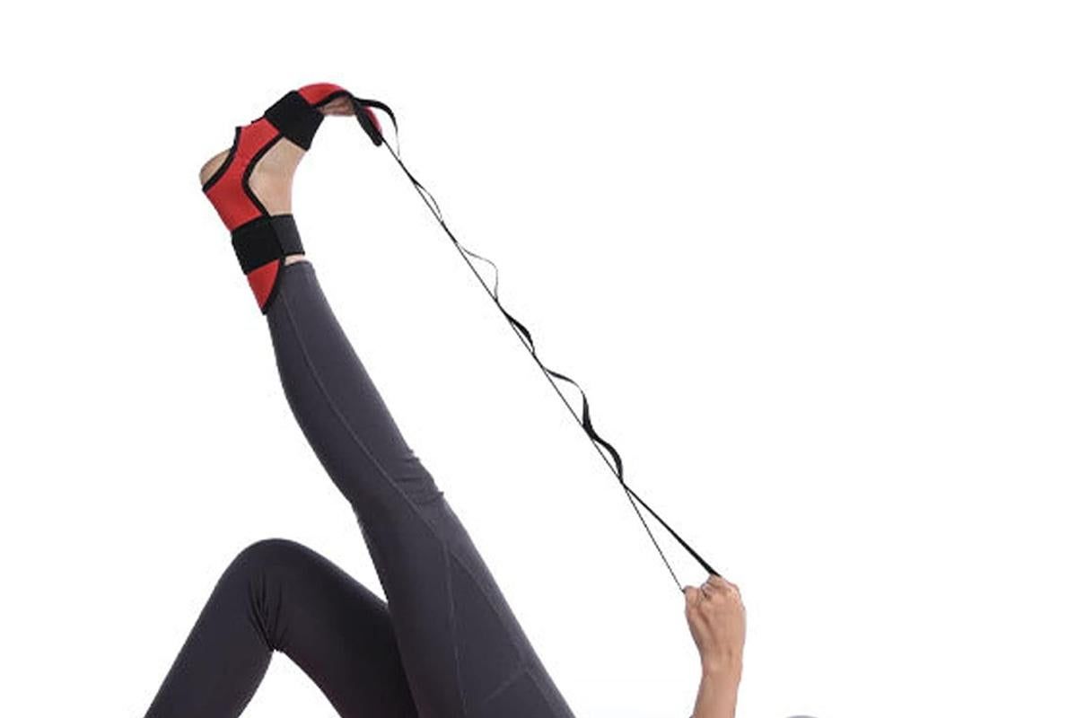 Hamstring Stretcher Stretching Strap Ligament Stretching Belt for Dancing Pilates Yoga Pain Relief -Red - Image 3