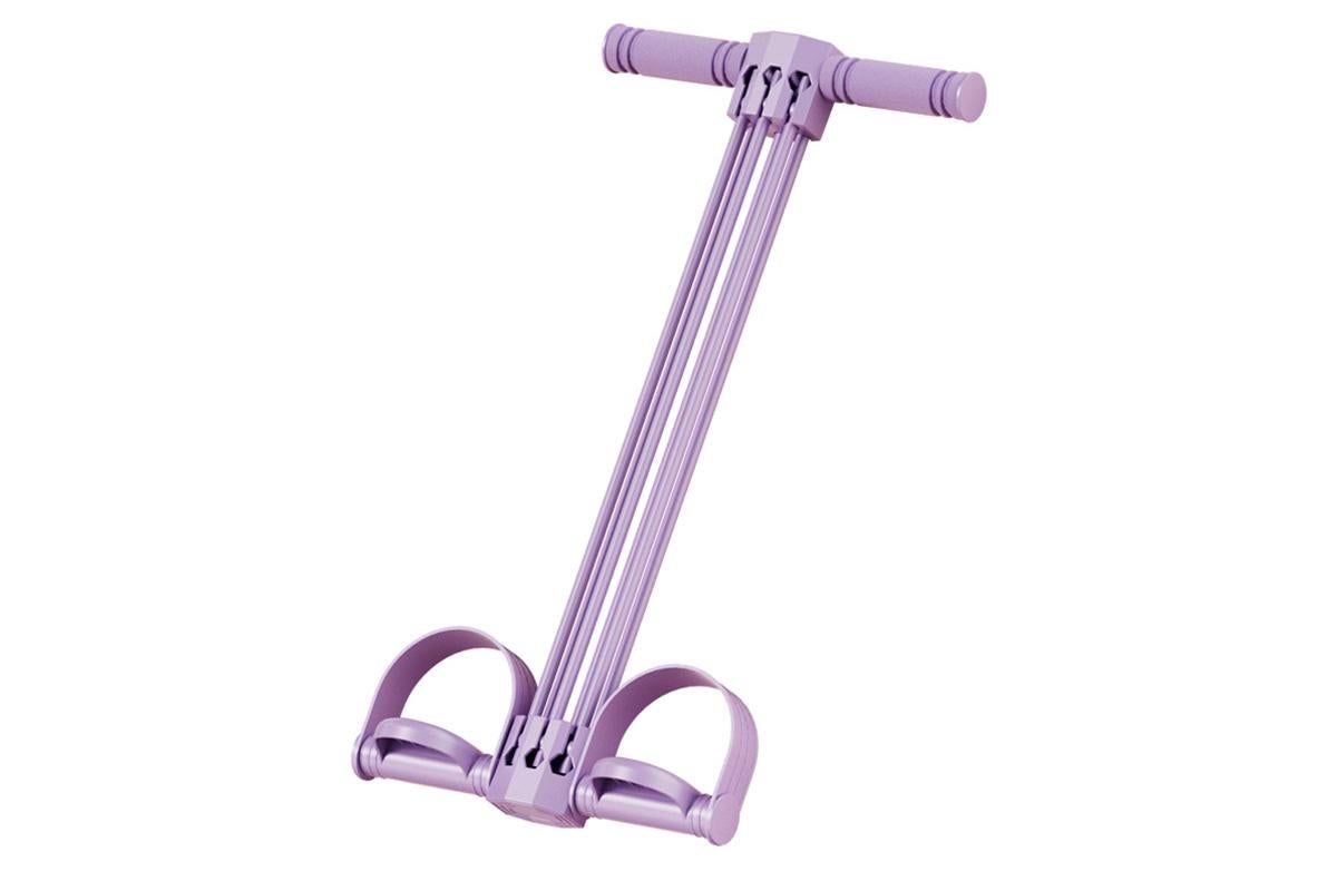 Pedal Resistance Band with Handles Adjustable Detachable Multifunction Pedal Resistance Band for Abs Arms Waist Legs Home Fitness - Purple - Image 7