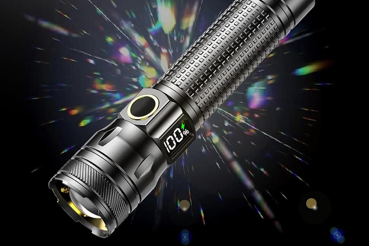 Rechargeable LED Flashlights with Digital Power Display Zoomable High Lumens Bright EDC Flashlight for Outdoor - Image 5