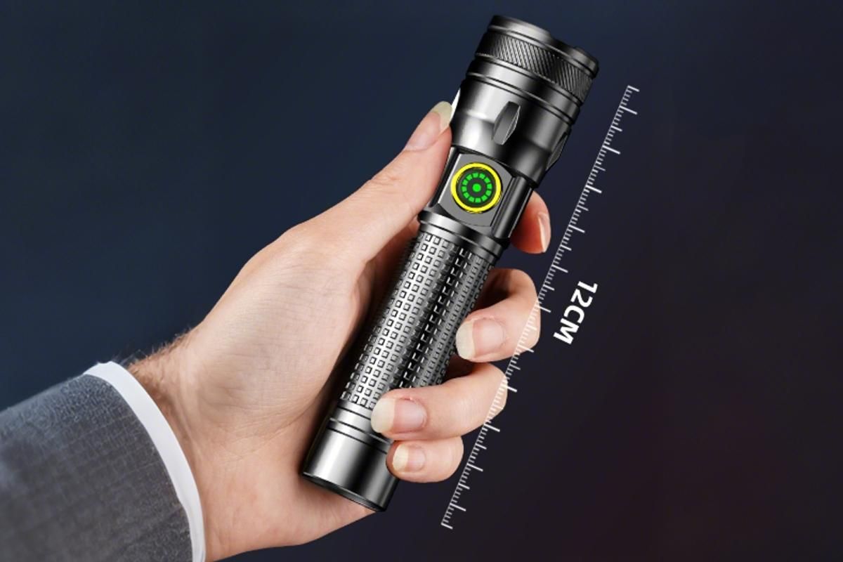 Rechargeable LED Flashlights with Digital Power Display Zoomable High Lumens Bright EDC Flashlight for Outdoor - Image 8