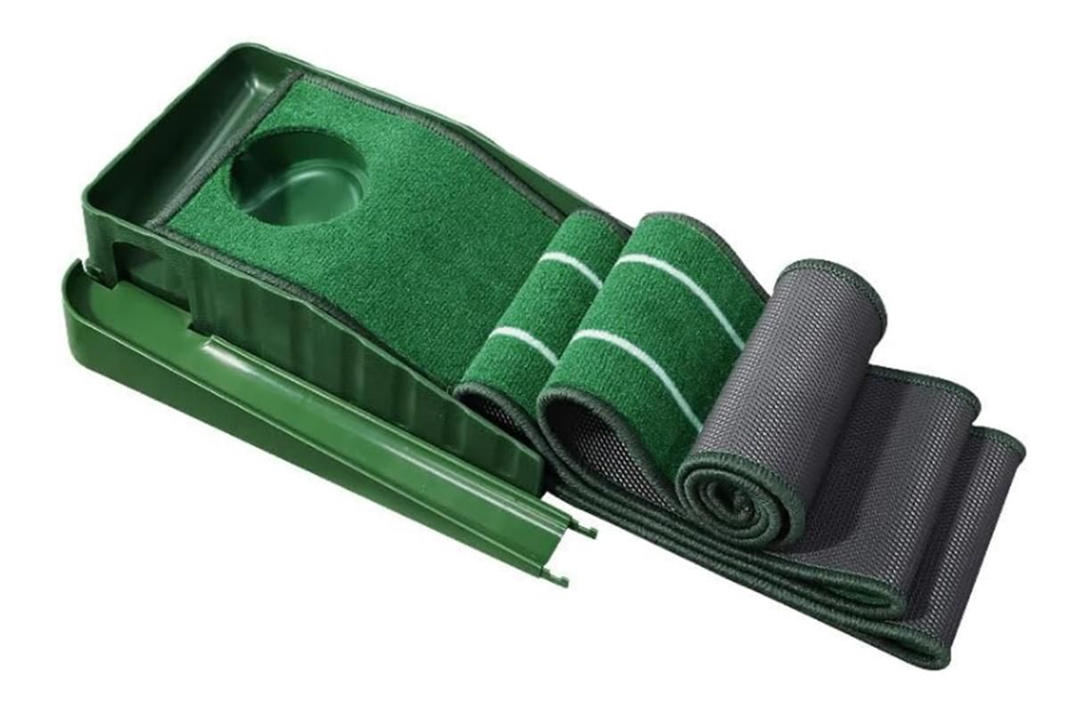 Practice Putting Mat Indoor Putter Trainer Mat 2.6m Auto-Return Golf Training Aid - Image 4