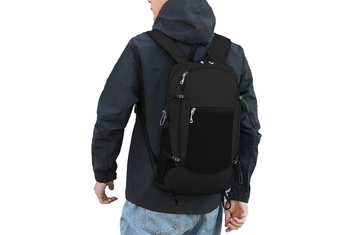 Hiking Backpack Packable Travel Day Pack Lightweight Water Resistant Hiking Daypack for Women Men -Black - Image 4