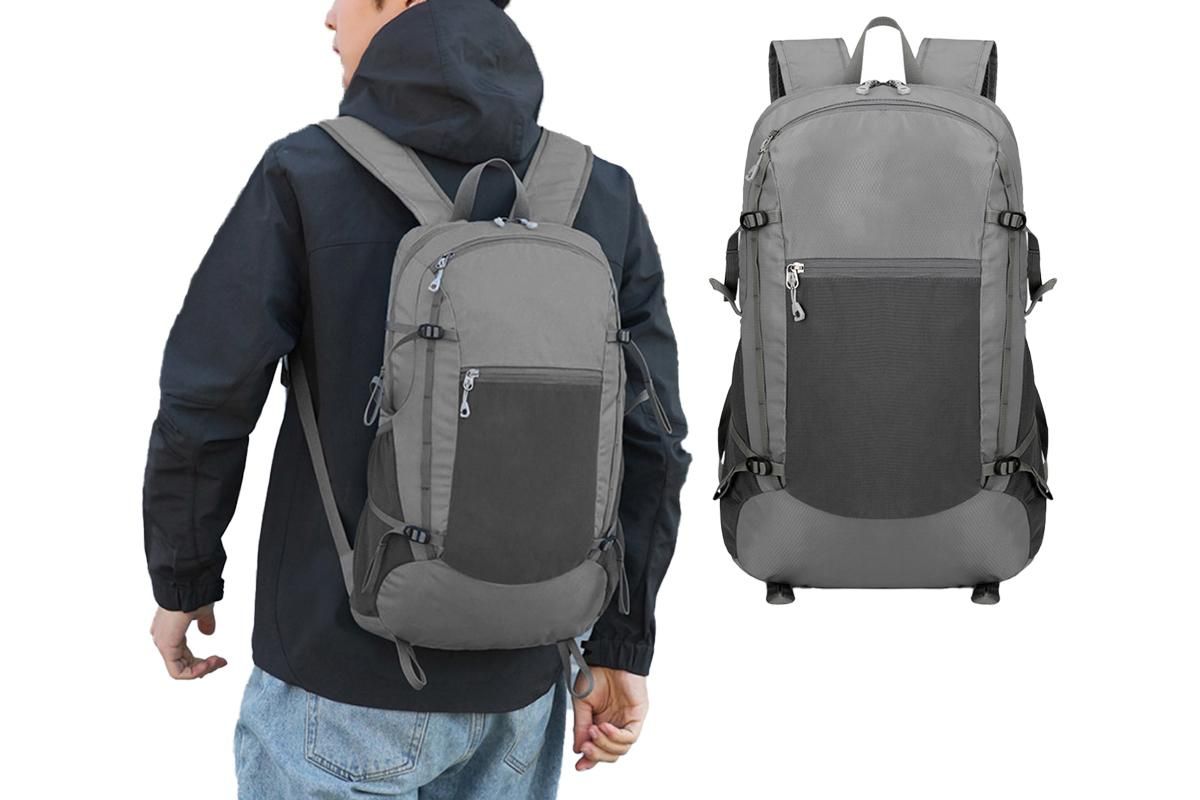 Hiking Backpack Packable Travel Day Pack Lightweight Water Resistant Hiking Daypack for Women Men -Grey - Image 1