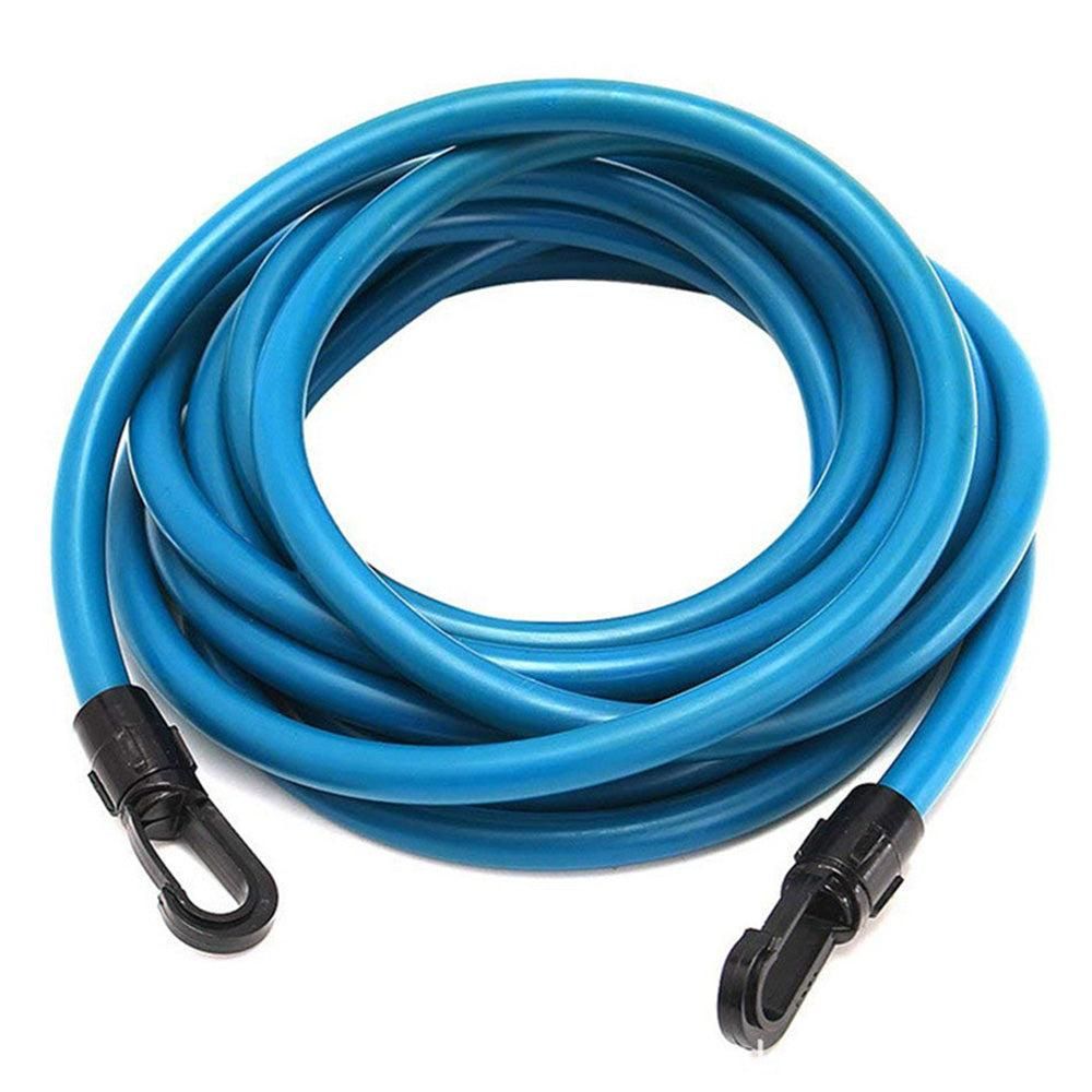 Elastic Swimming Training Band Set Adjustable Pool Swim Training Tether Swim Resistance Band Training Belt Blue - Image 6