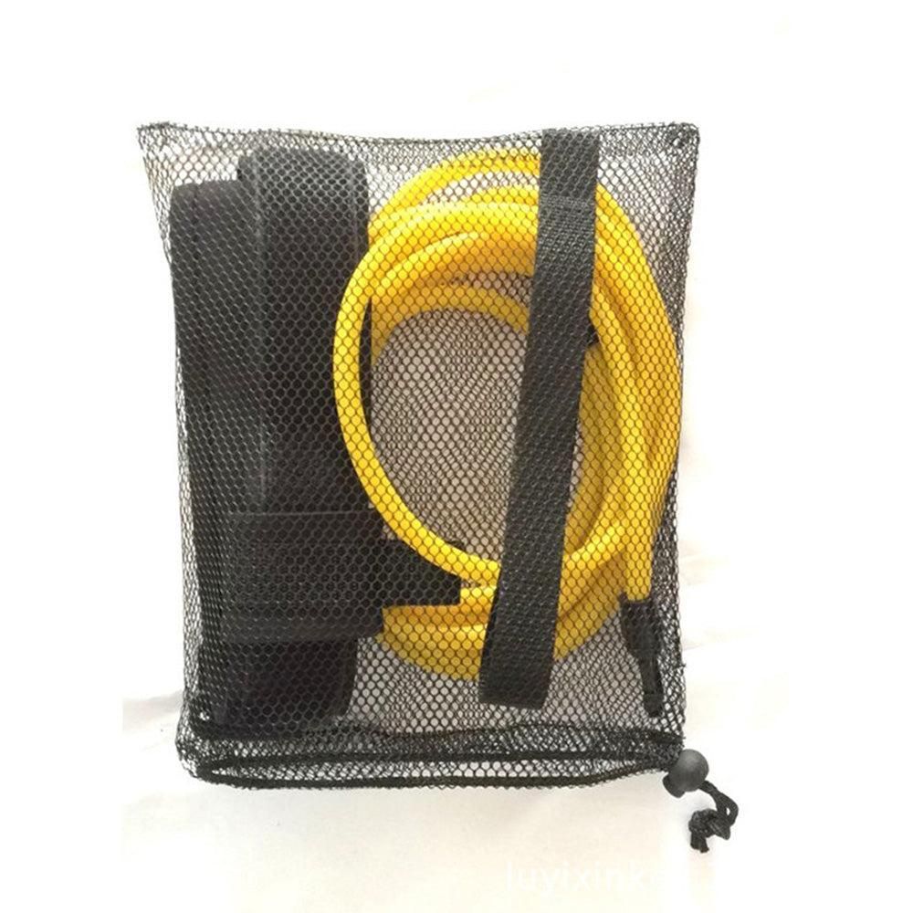 Elastic Swimming Training Band Set Adjustable Pool Swim Training Tether Swim Resistance Band Training Belt Yellow - Image 7