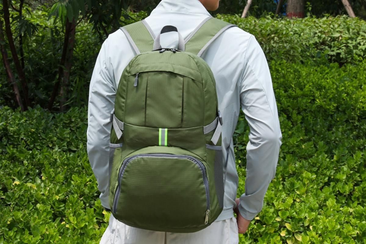 30L Ultra Lightweight Foldable Waterproof Backpack Travel Camping Hiking Outdoor Sports Bag - Green - Image 4