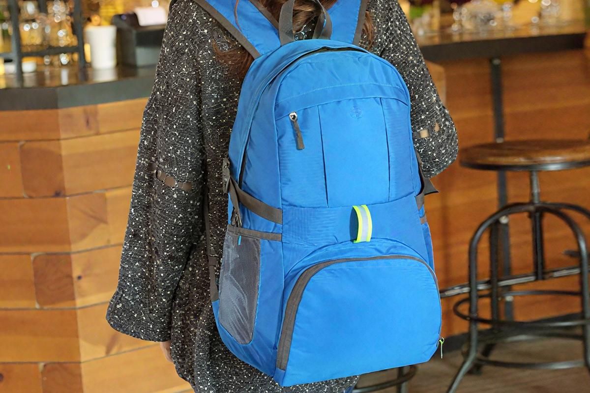 30L Ultra Lightweight Foldable Waterproof Backpack Travel Camping Hiking Outdoor Sports Bag - Blue - Image 6