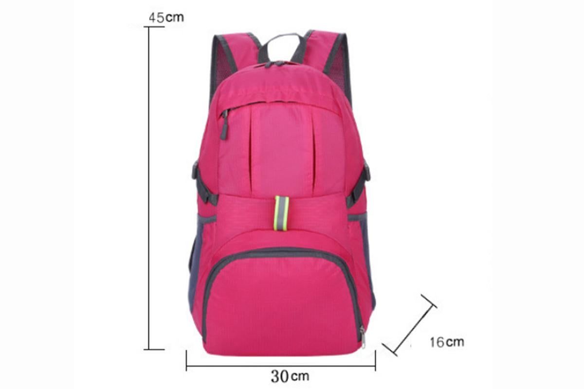 30L Ultra Lightweight Foldable Waterproof Backpack Travel Camping Hiking Outdoor Sports Bag - Purple - Image 6
