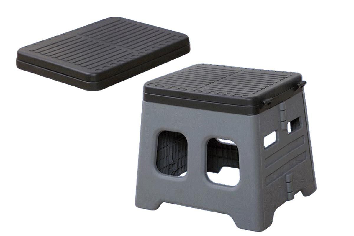Portable Folding Toilet for Camping & Travel - Grey - Image 4