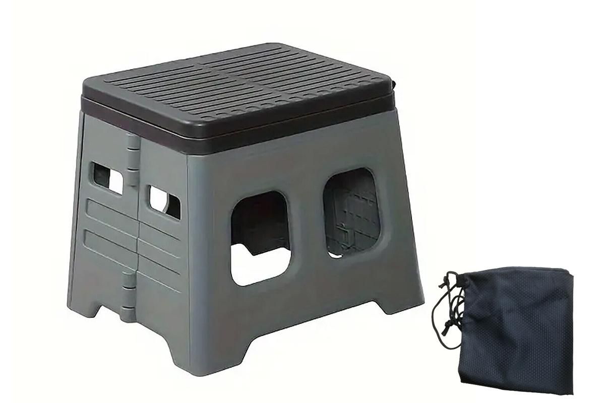 Portable Folding Toilet for Camping & Travel - Grey - Image 5