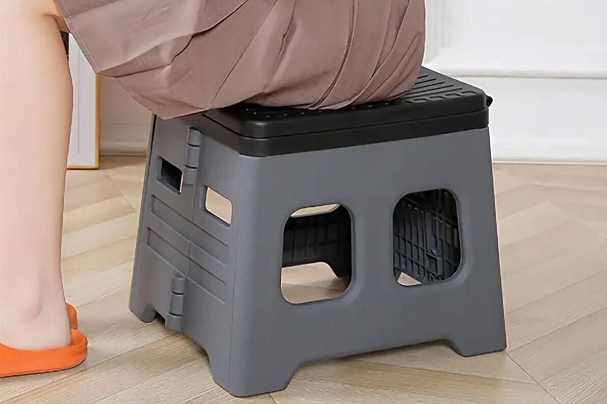 Portable Folding Toilet for Camping & Travel - Grey - Image 6