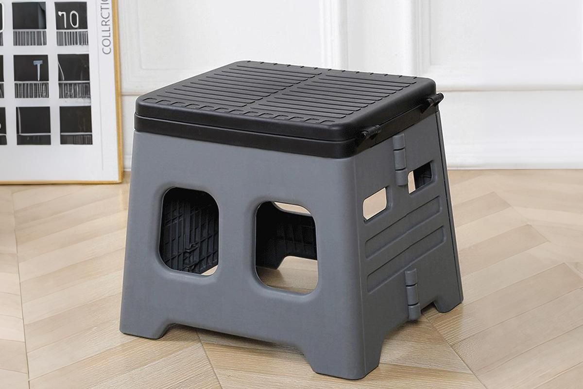 Portable Folding Toilet for Camping & Travel - Grey - Image 8