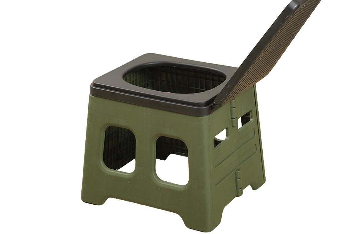 Portable Folding Toilet for Camping & Travel - Green - Image 3