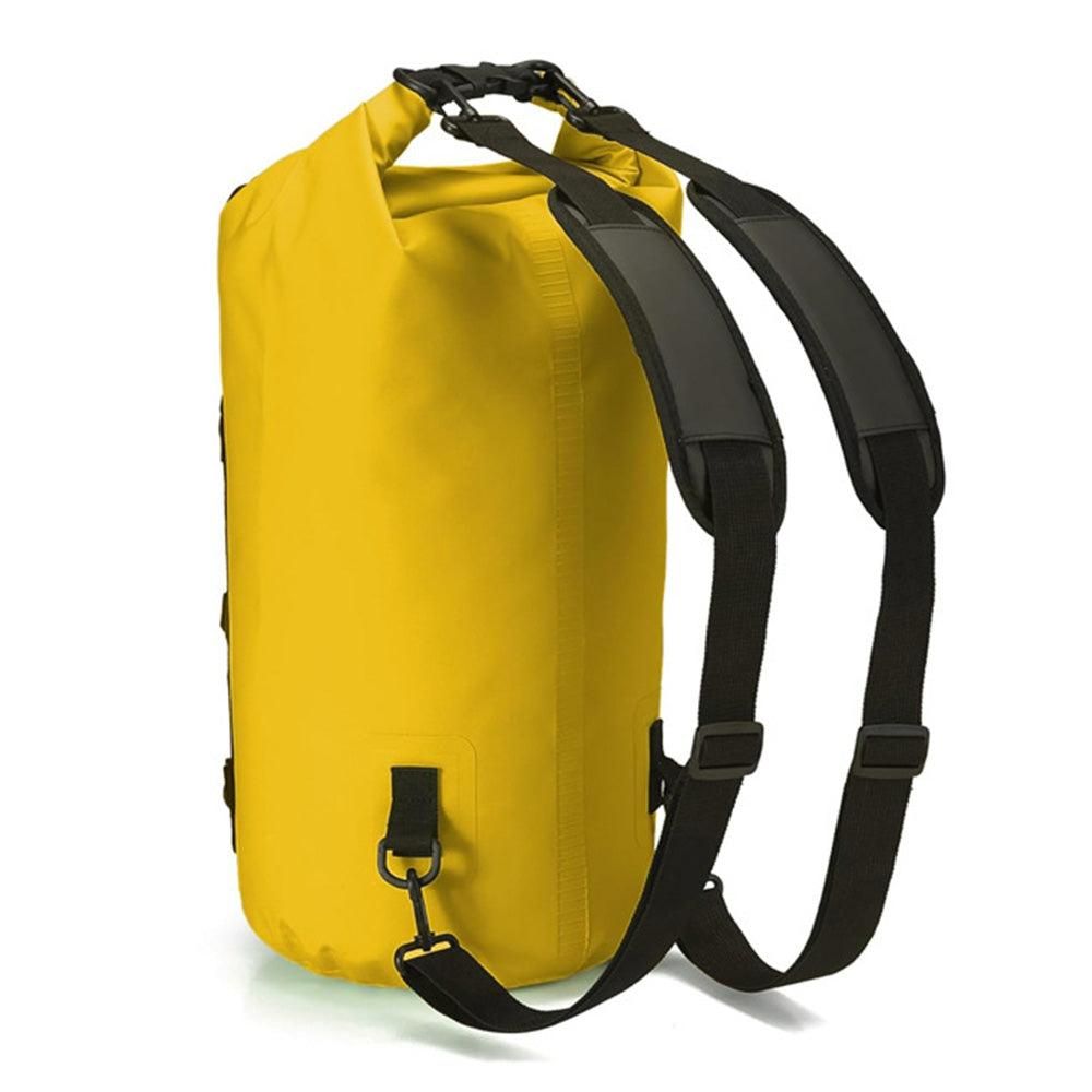 Roll-Top Backpack Dry Bag with Handle for Fishing Boating and Camping Yellow - L - Image 6