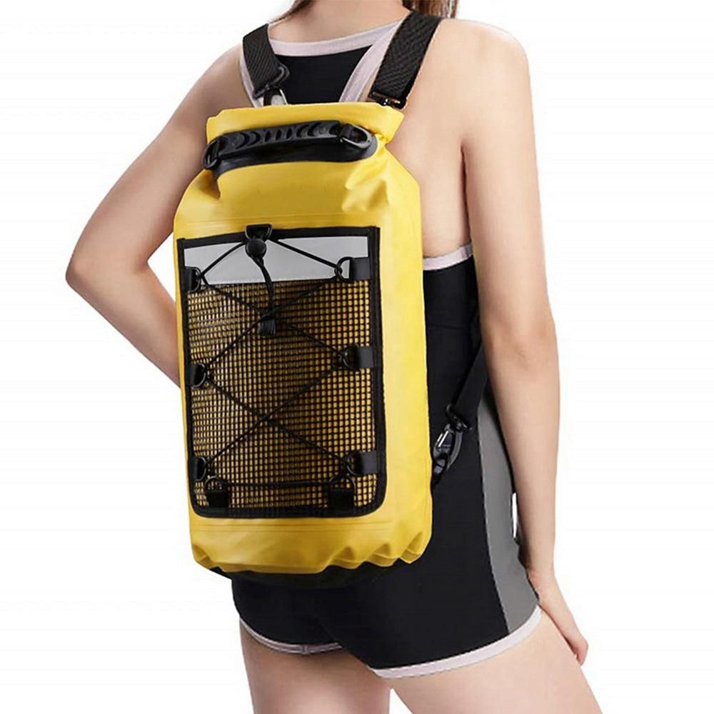 Roll-Top Backpack Dry Bag with Handle for Fishing Boating and Camping Green - S - Image 8