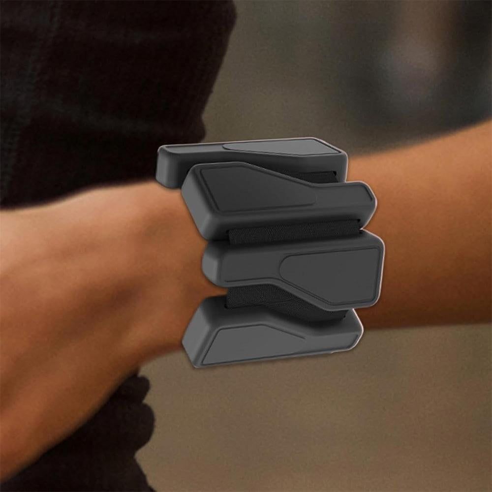 Weighted Silicone Wrist Bands Adjustable for Exercise Fitness & Strength Black - Image 2