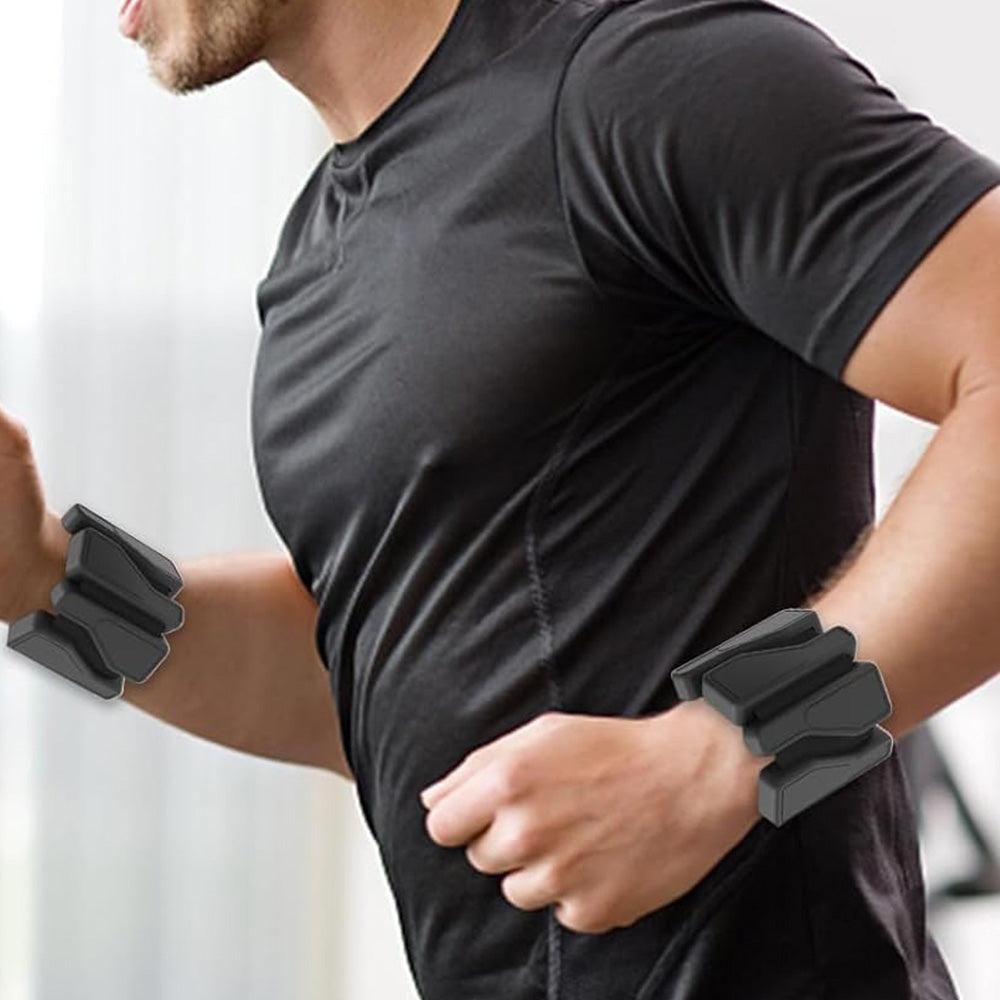 Weighted Silicone Wrist Bands Adjustable for Exercise Fitness & Strength Black - Image 4