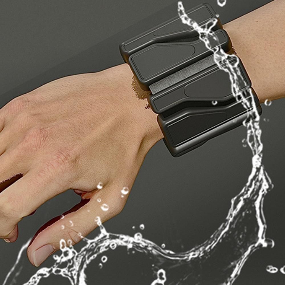 Weighted Silicone Wrist Bands Adjustable for Exercise Fitness & Strength Black - Image 5