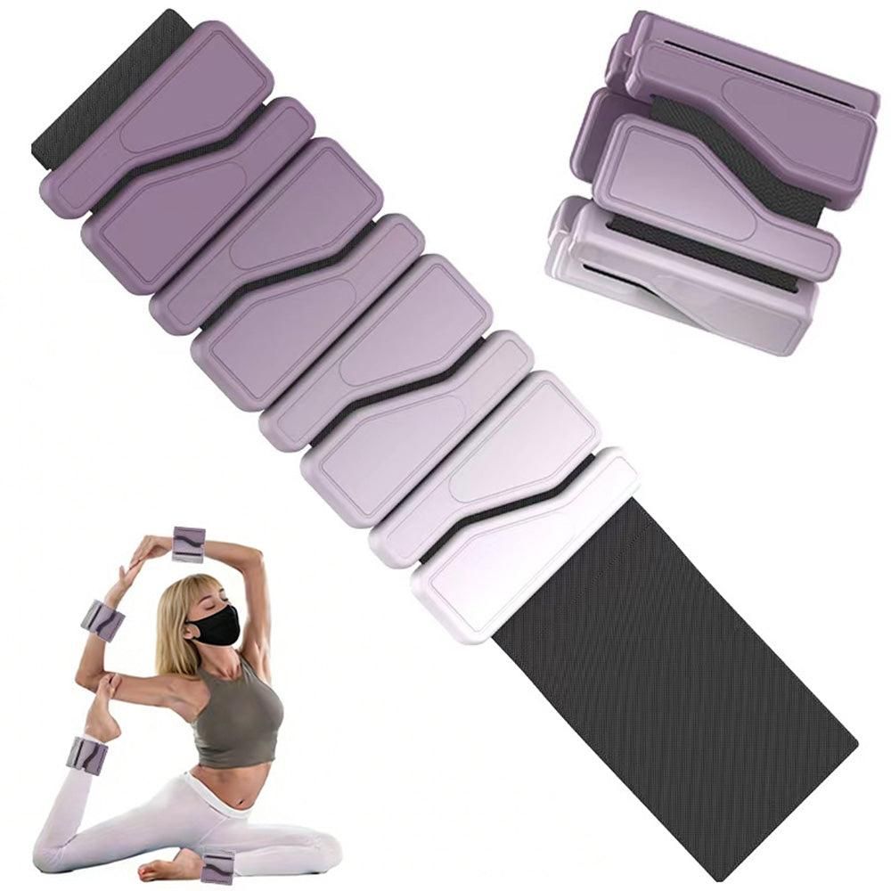 Weighted Silicone Wrist Bands Adjustable for Exercise Fitness & Strength Purple - Image 1