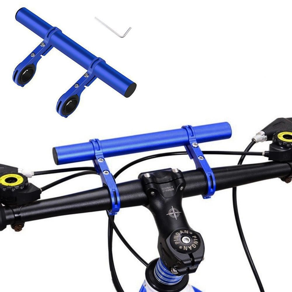 20cm Aluminum Alloy Bicycle Handlebar Extender Mount for Bike Accessories Blue - Image 1