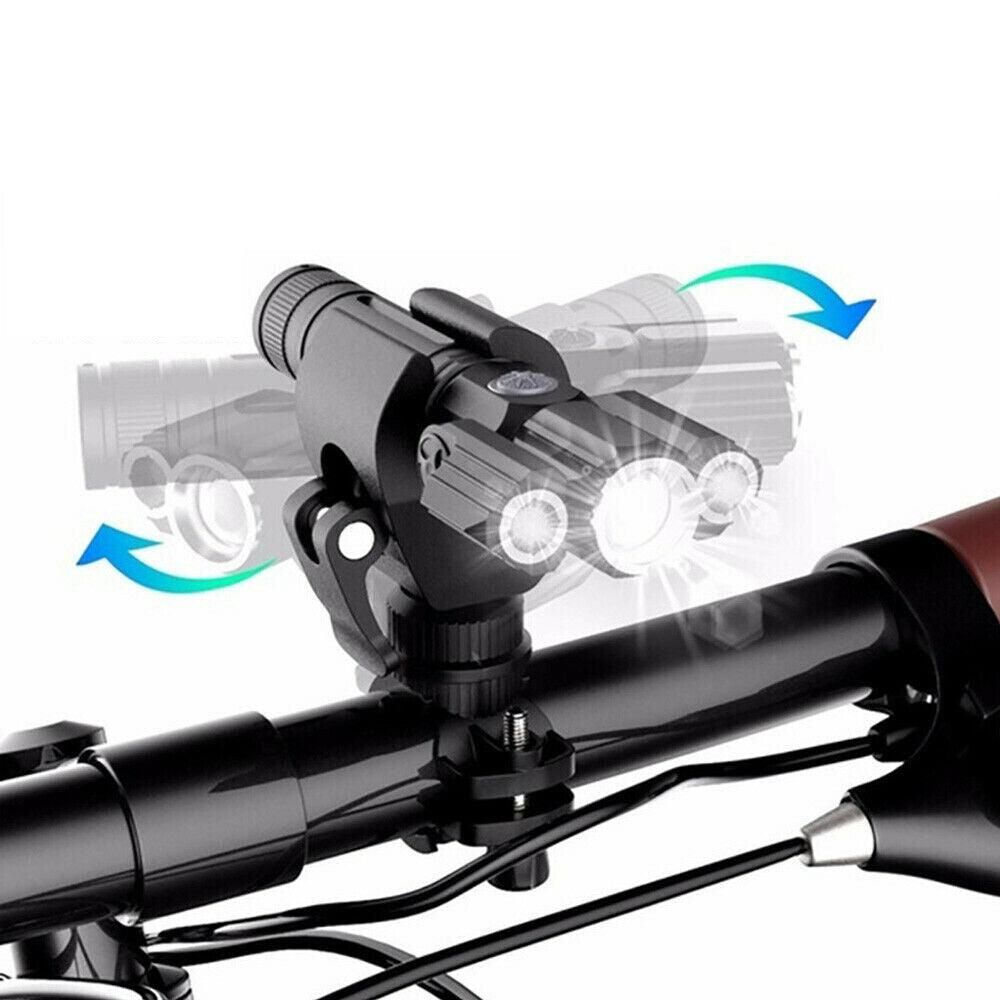 3-Head USB Rechargeable Headlight With Bracket for Night Cycling - Image 3