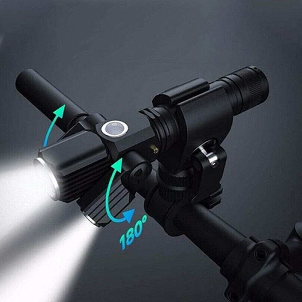 3-Head USB Rechargeable Headlight With Bracket for Night Cycling - Image 5