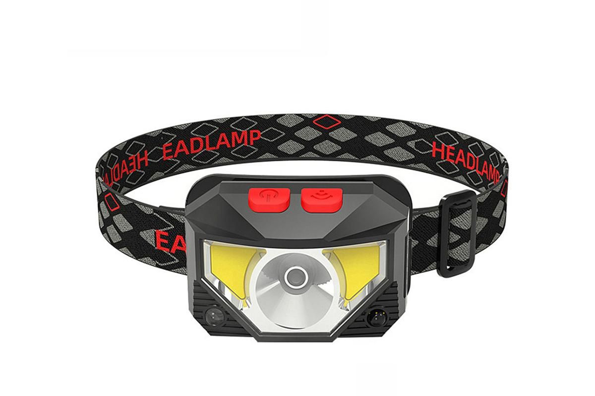 Rechargeable Motion Sensor LED Headlamp Head Torch Headlight - Image 1