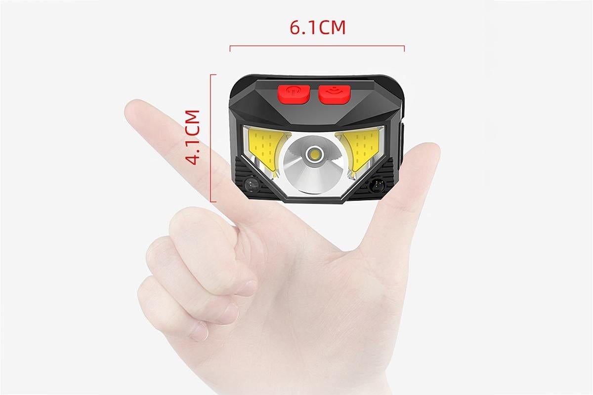 Rechargeable Motion Sensor LED Headlamp Head Torch Headlight - Image 3