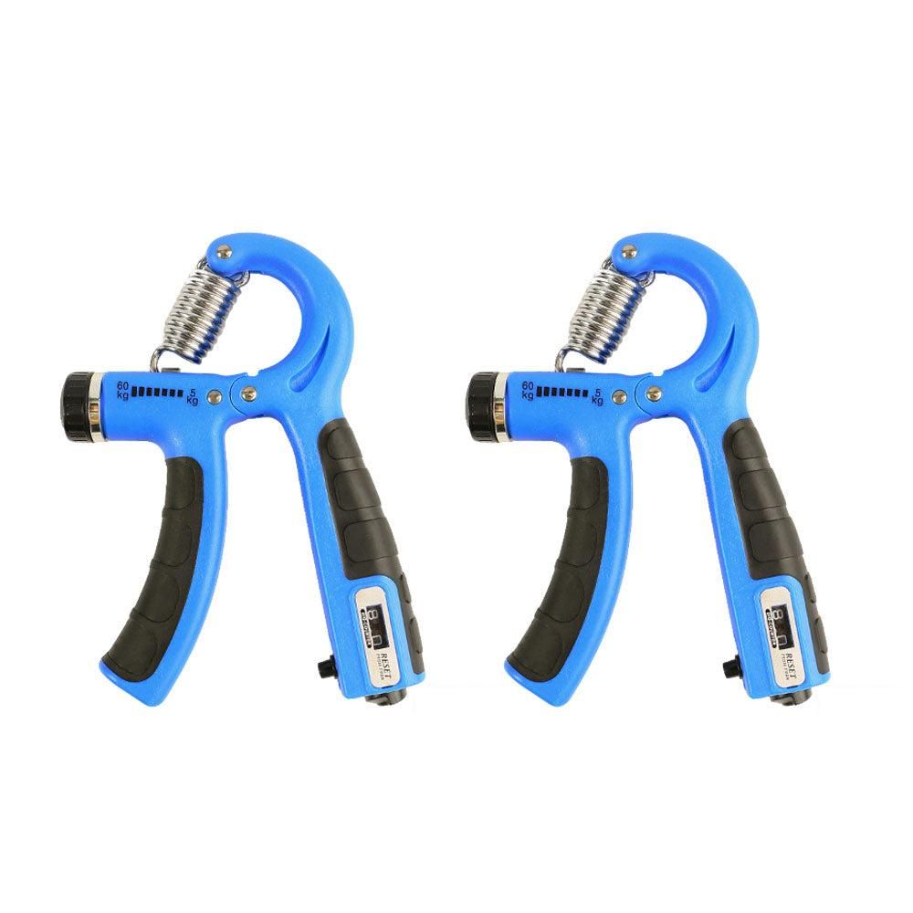 2PCS Adjustable Hand Grip Strengthener with Built-In Counter for Finger and Forearm Training Blue - Image 1