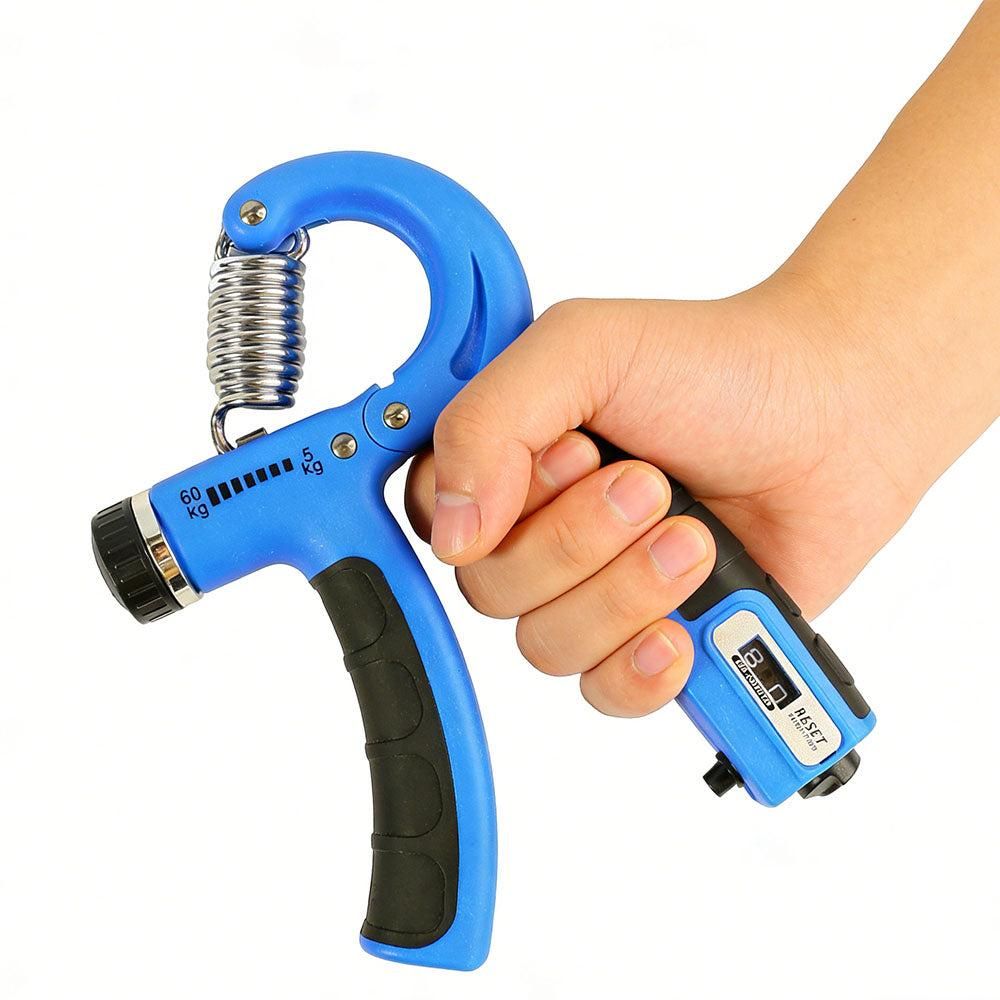 2PCS Adjustable Hand Grip Strengthener with Built-In Counter for Finger and Forearm Training Blue - Image 3