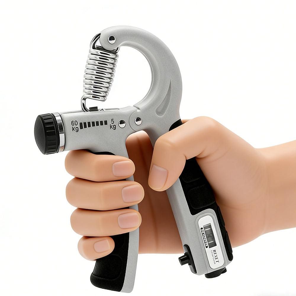 2PCS Adjustable Hand Grip Strengthener with Built-In Counter for Finger and Forearm Training Black - Image 2