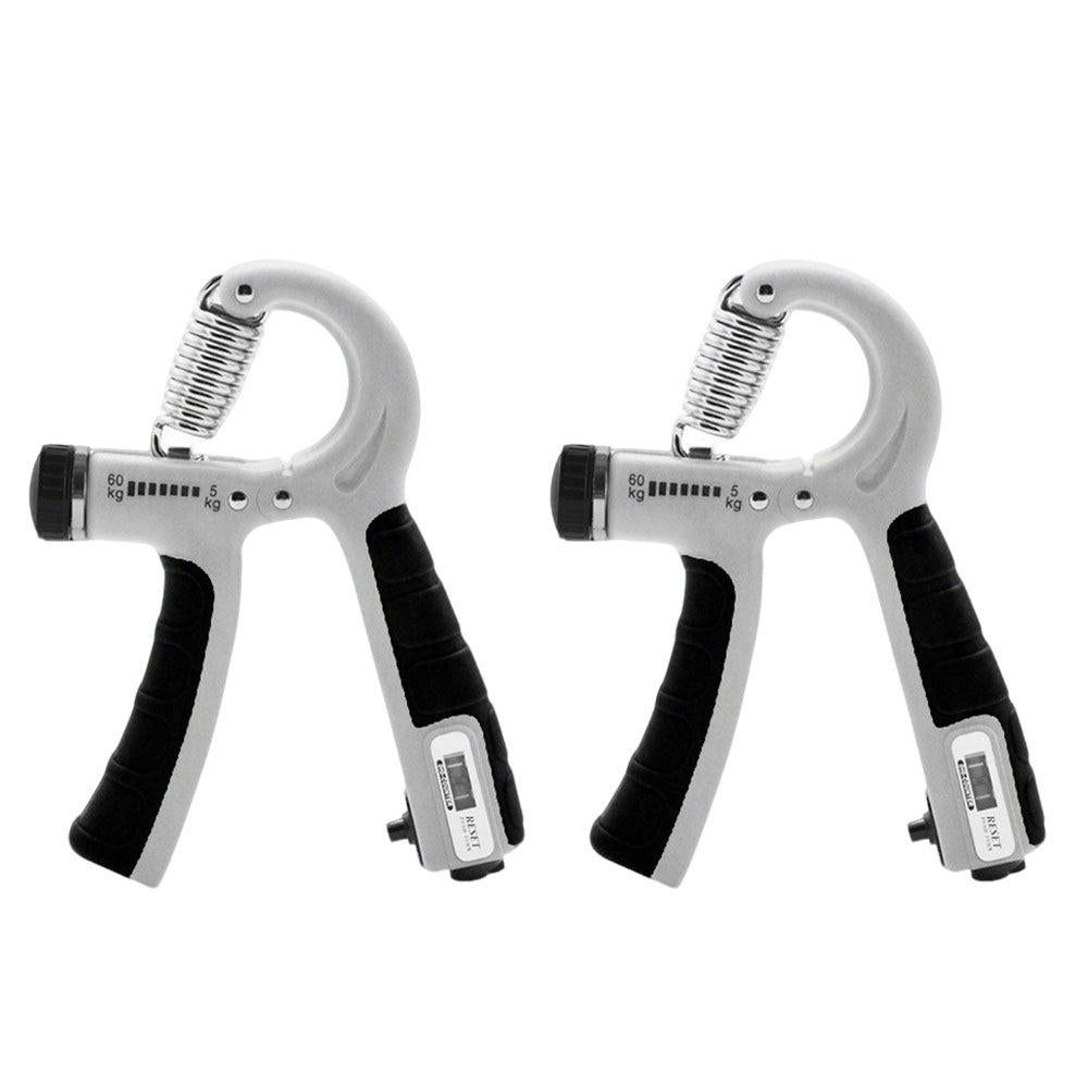 2PCS Adjustable Hand Grip Strengthener with Built-In Counter for Finger and Forearm Training Green - Image 4