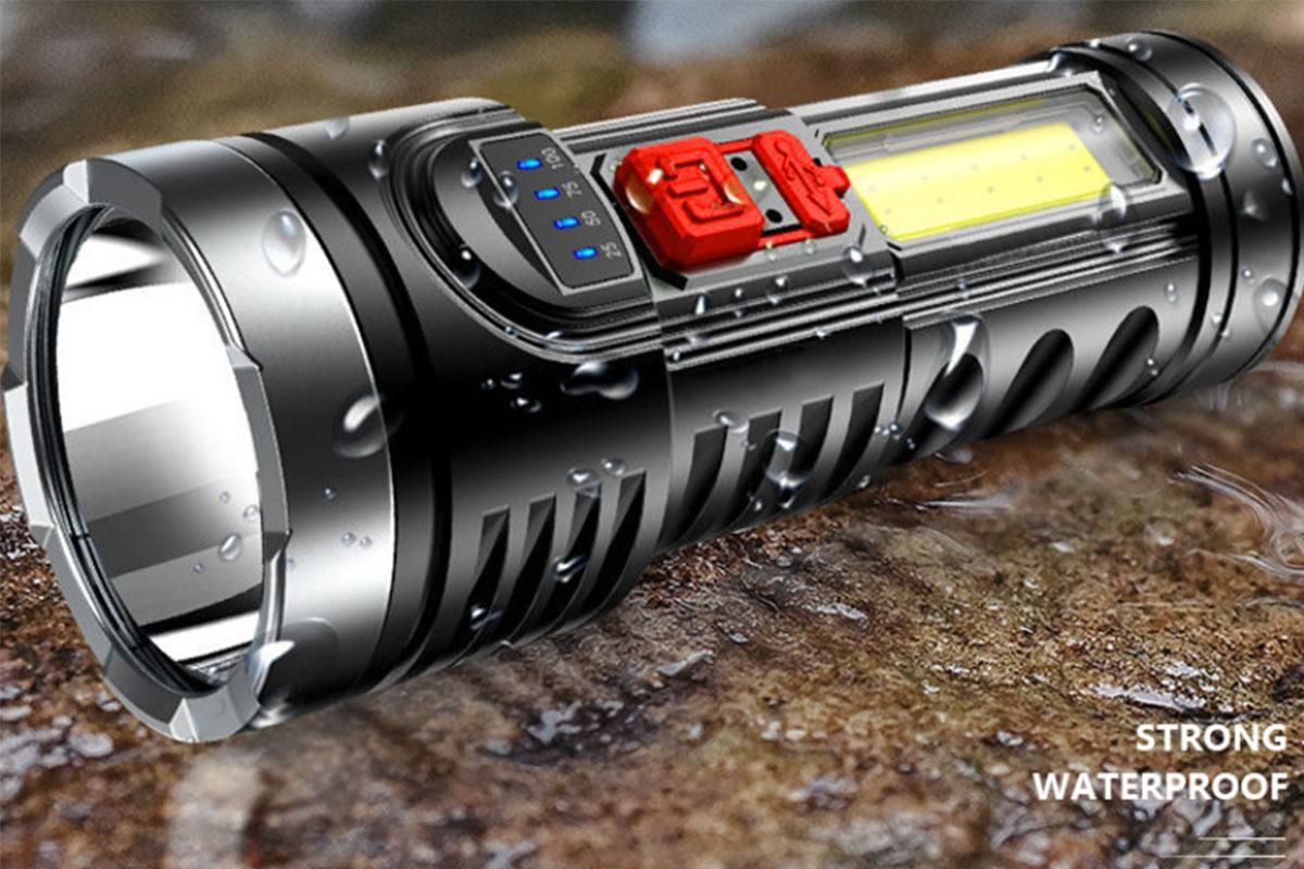 Super Bright Torch 6 Led Flashlight USB Rechargeable Tactical light - Image 4