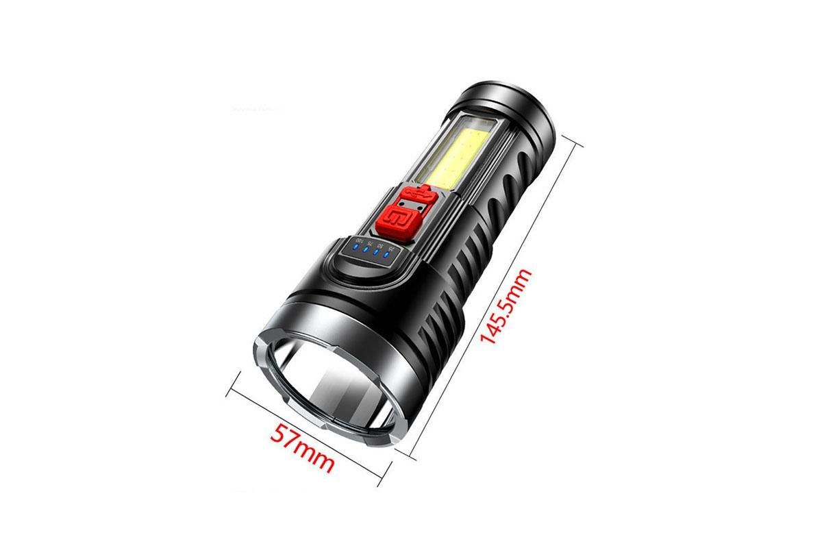 Super Bright Torch 6 Led Flashlight USB Rechargeable Tactical light - Image 6
