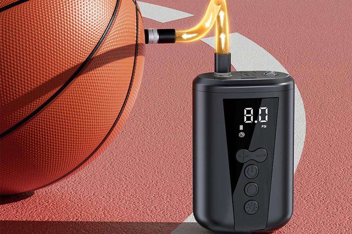 Electric Ball Pump with LCD Display Preset Pressure for Basketball Soccer - Image 4