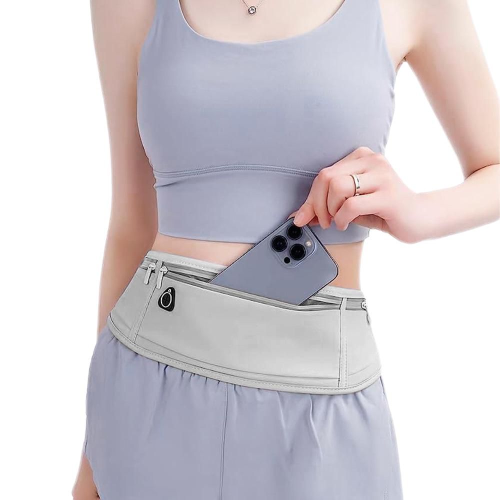 Running Belt Ultra Light Bounce Free Waist Pouch Bag Fitness Workout Belt Sport Waist Pack Exercise Waist Bag - Pink - Image 6