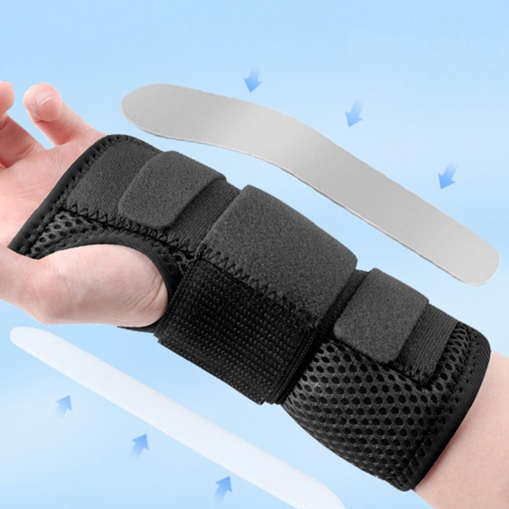 1Pair Carpal Tunnel Wrist Brace Carpal Tunnel Splint Arthritis Pain and Support For Sprained Relief Night Work - Black & L - Image 4