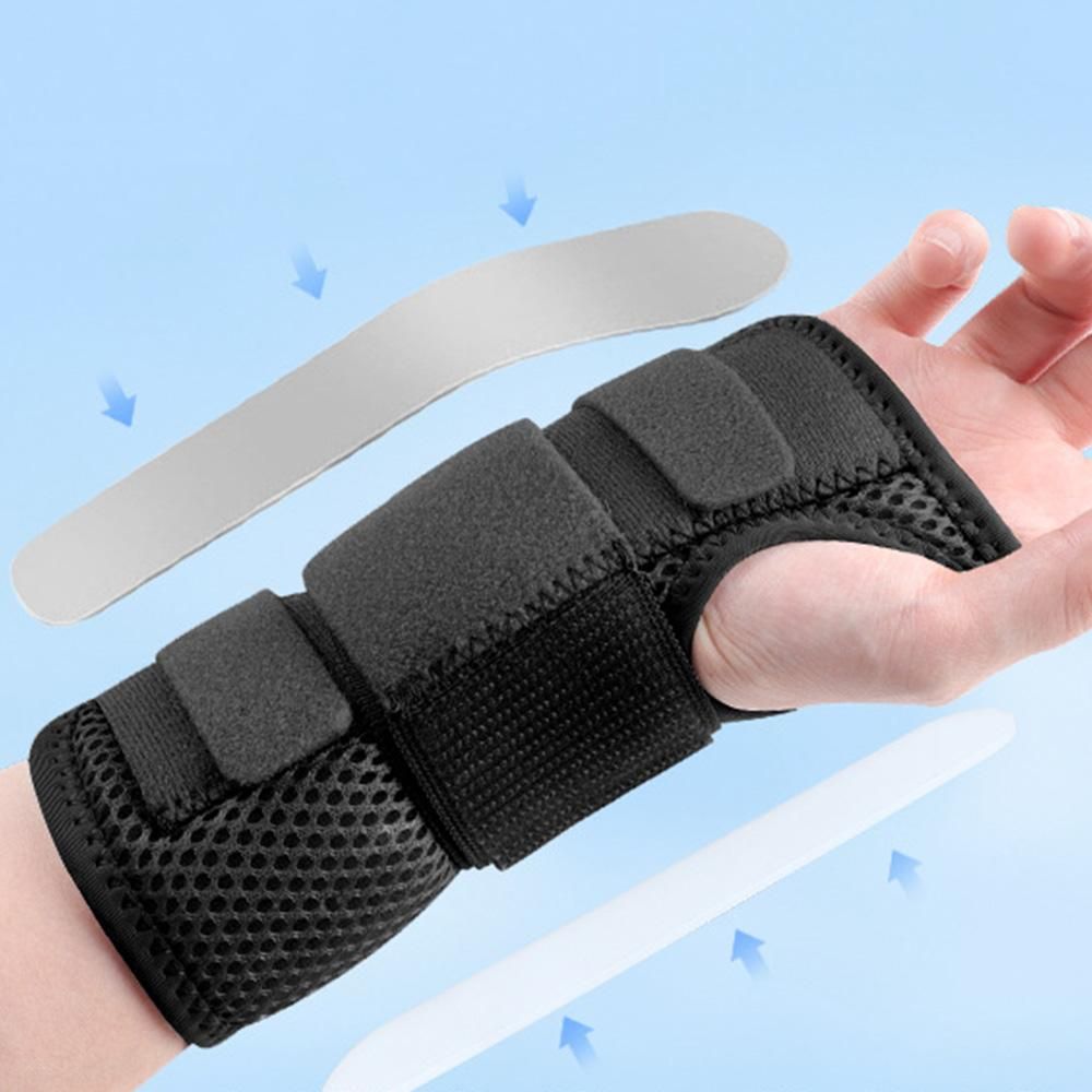 1Pair Carpal Tunnel Wrist Brace Carpal Tunnel Splint Arthritis Pain and Support For Sprained Relief Night Work - Black & L - Image 5
