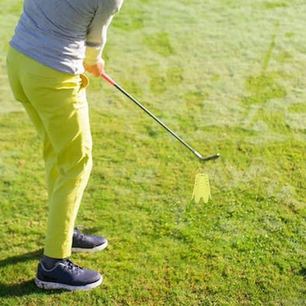 Plastic Golf Tees Golf Simulator Tees for Home Outdoor Indoor Golf Tees Simulator Practice Training - Yellow - Image 2