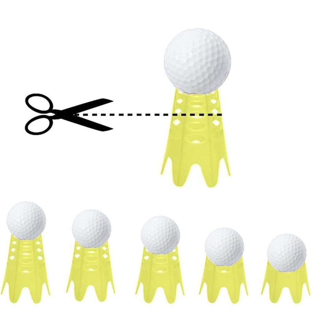 Plastic Golf Tees Golf Simulator Tees for Home Outdoor Indoor Golf Tees Simulator Practice Training - Yellow - Image 4