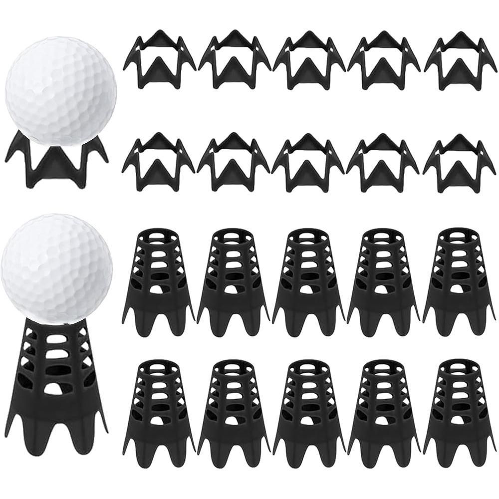 Plastic Golf Tees Golf Simulator Tees for Home Outdoor Indoor Golf Tees Simulator Practice Training - Black - Image 1