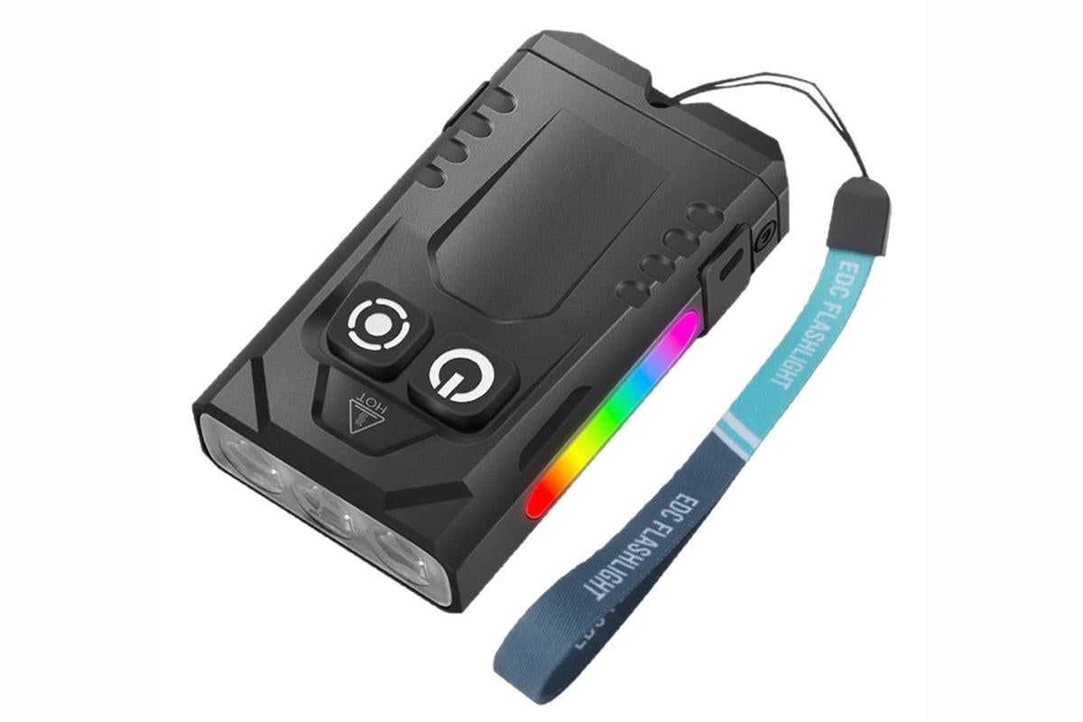 Aluminum Alloy Portable Mini Flashlight with 365nm UV Light and RGB Side Lamp - Image 1