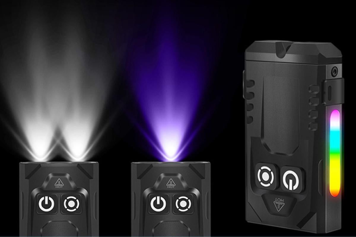Aluminum Alloy Portable Mini Flashlight with 365nm UV Light and RGB Side Lamp - Image 5