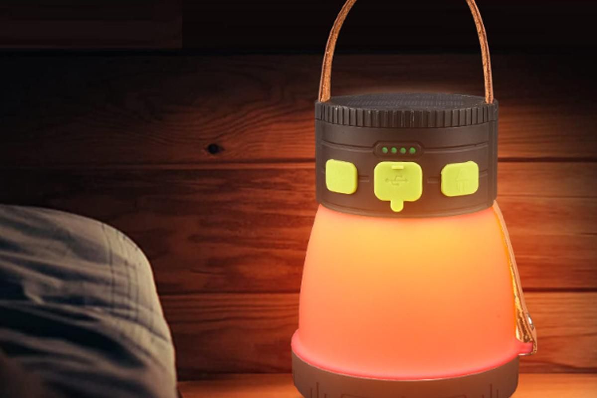 Solar Camping Lantern Rechargeable Outdoor LED Light with RGB Mood Lighting - Image 5