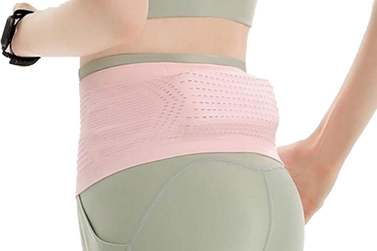 Invisible Running Waist Bag Belt Slim Running Belt Exercise Waist Belt Runner Belt for Running Walking Cycling Camping Gym -Pink / S - Image 3