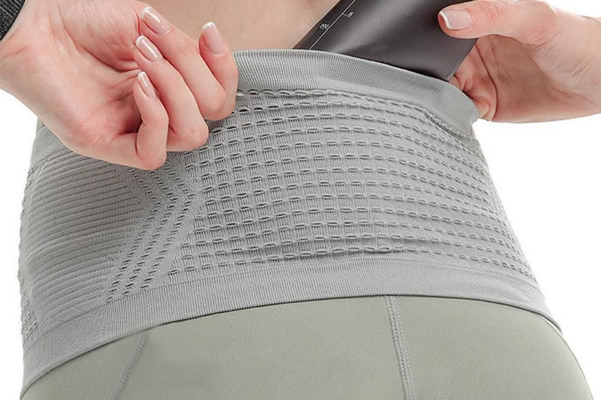 Invisible Running Waist Bag Belt Slim Running Belt Exercise Waist Belt Runner Belt for Running Walking Cycling Camping Gym -Gray / L - Image 3