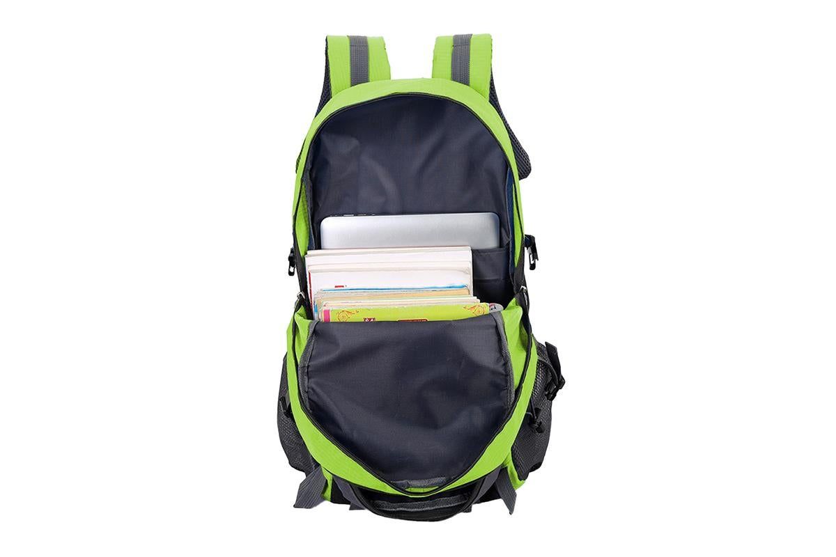 Water-resistant Hiking Backpack Travel Camping Nylon Outdoor Bag for Men and Women -Green - Image 3