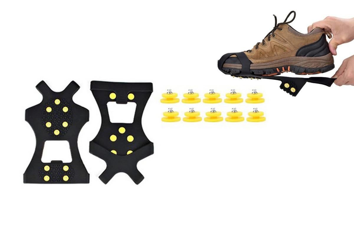 Ice Cleats Crampons Snow Shoe Spikes Grips Anti-Slip for Shoes Boots -M - Image 1