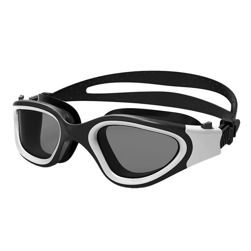 Adult Swimming Goggles Large Frame Anti-Fog UV Protection Silicone Waterproof Swim Glasses Mirrored Lens for Men and Women-Black - Image 7